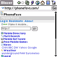 PhoneFavs Mobile Web Portal